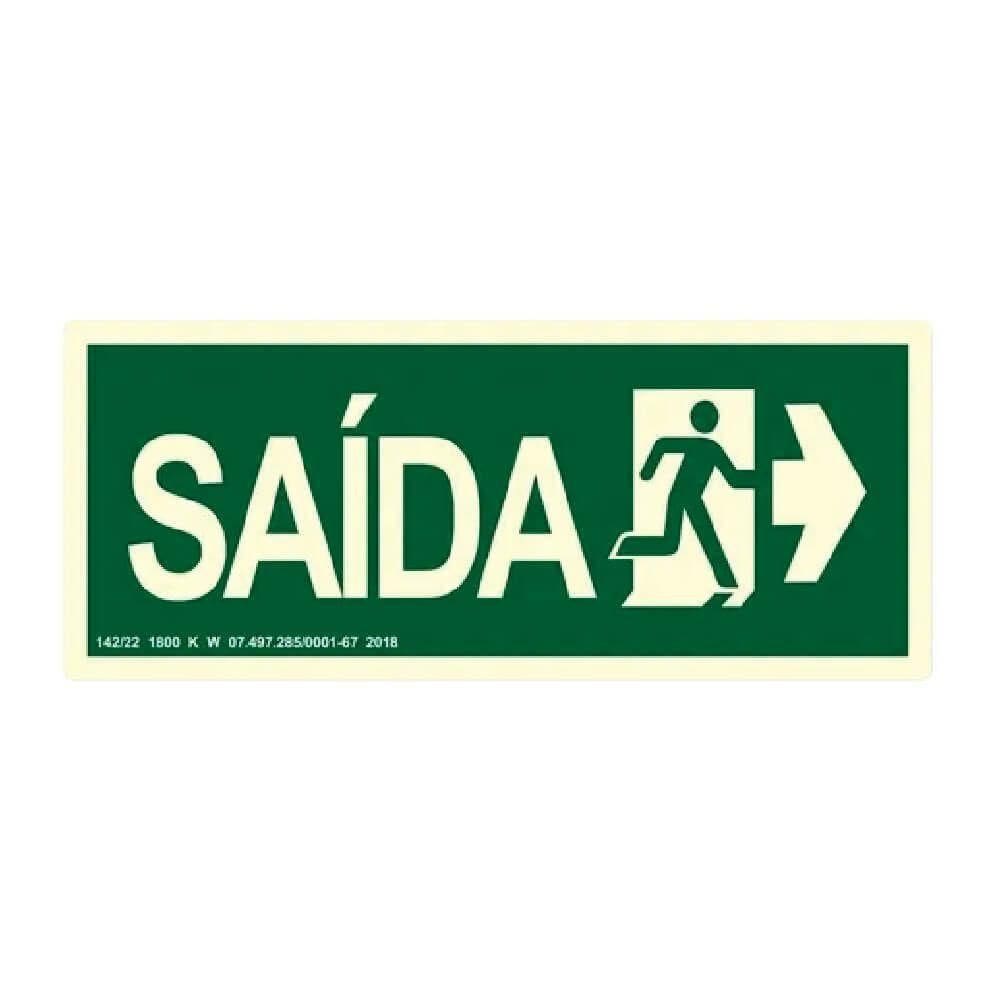 Placa S14d Rota De Fuga Saida A Direita
