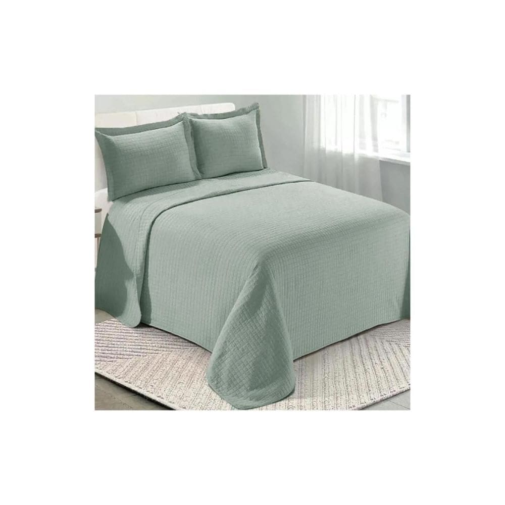 Kit Cobre Leito Colcha Casal Camesa Loft