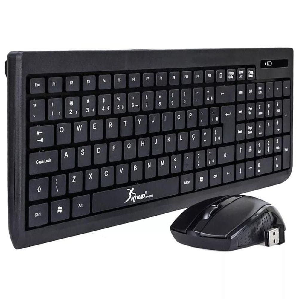 Kit teclado e mouse sem fio Knup kp2012 óptico 2.4Ghz Homologação: 149822010251