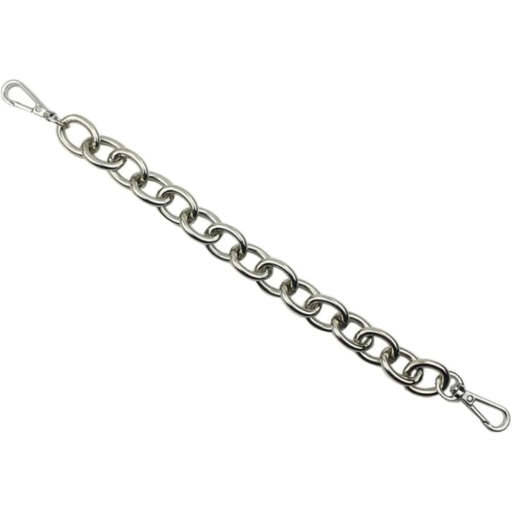 Alça De Bolsa Corrente De Metal Com Mosquetão Prata 30Cm