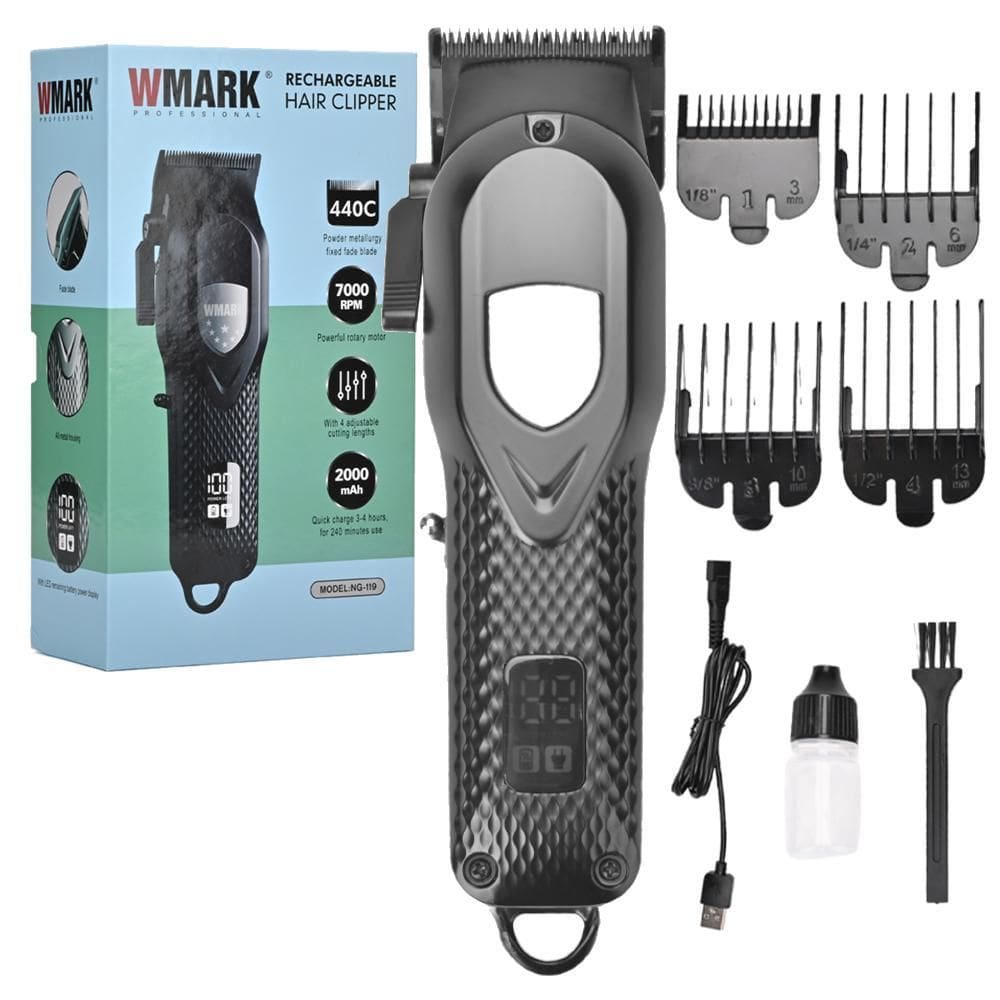 Maquina De Cortar Cabelo Ng119 Profissional Wmark