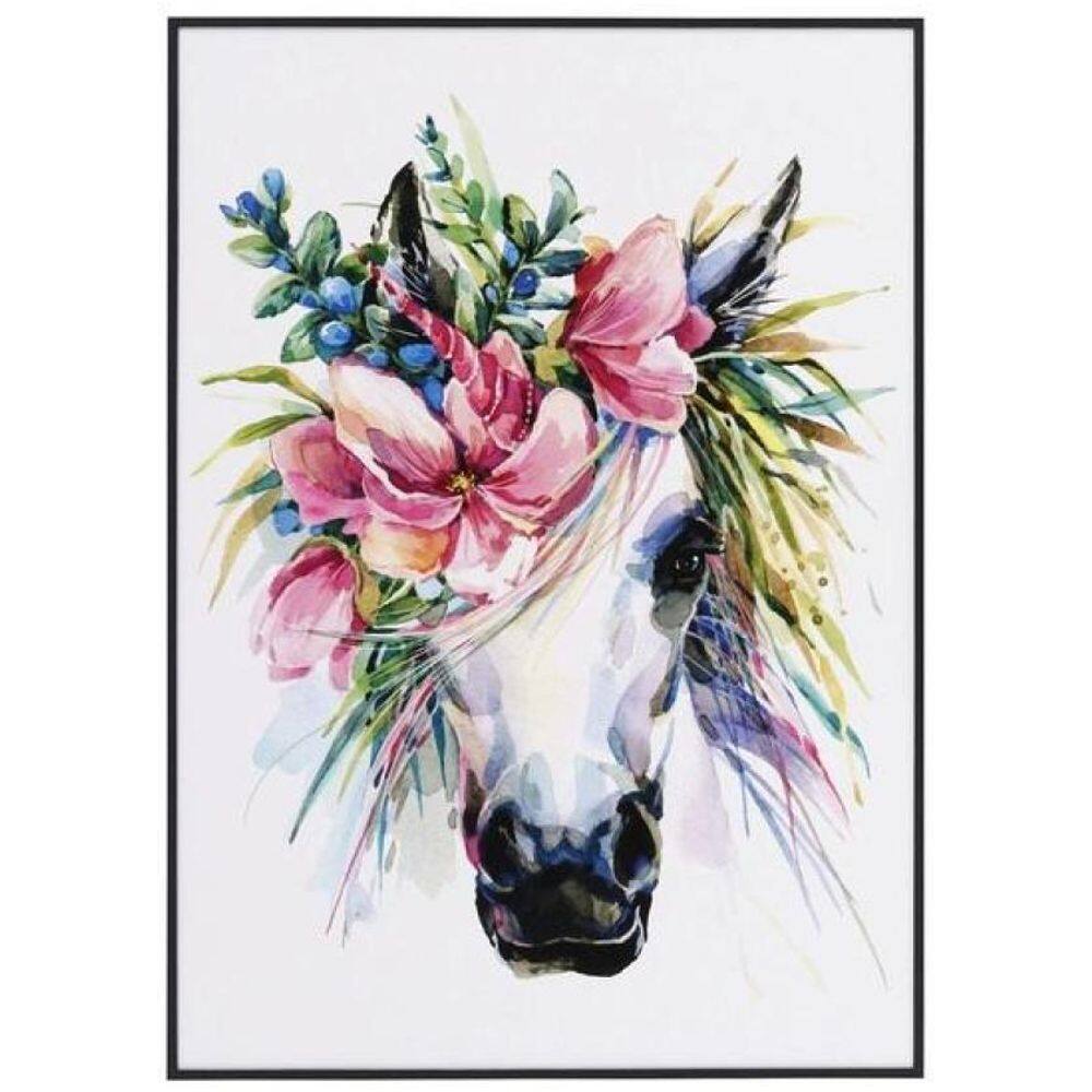 Quadro Decorativo Barcelona Unicórnio Rosa 50X70Cm