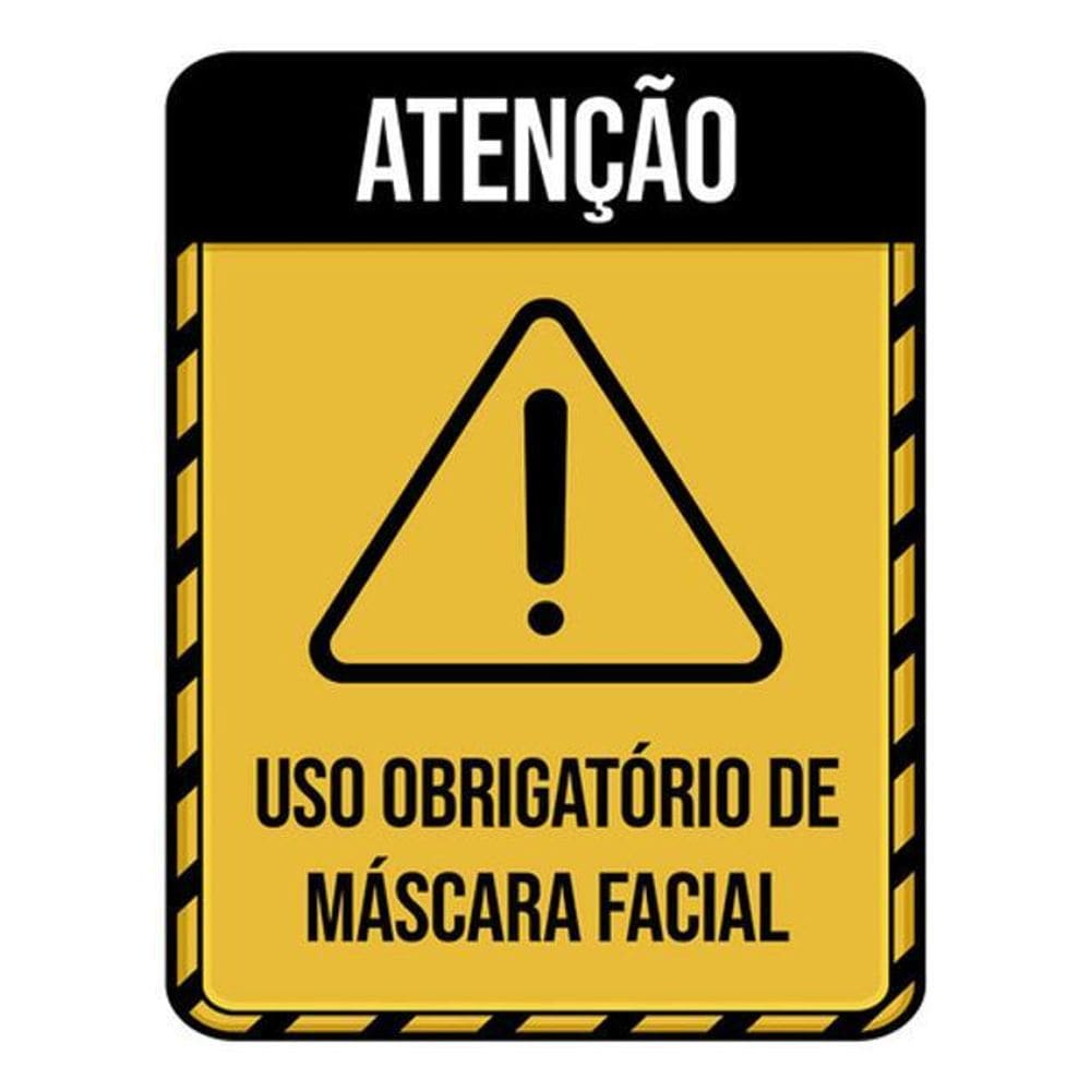 Kit 5 Placas Obrigatório Máscara Facial 36X46