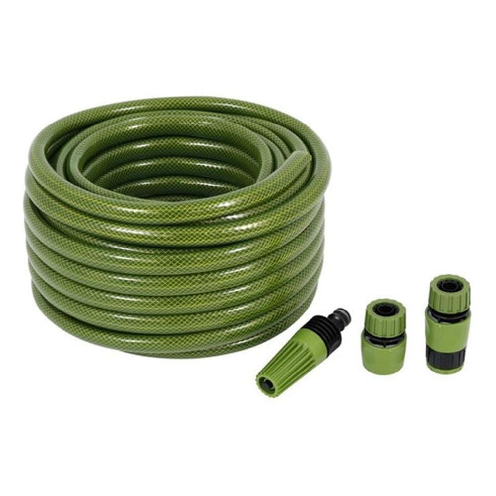 Conjunto De Mangueira Jardim Flexível 1/2 20M - Verde