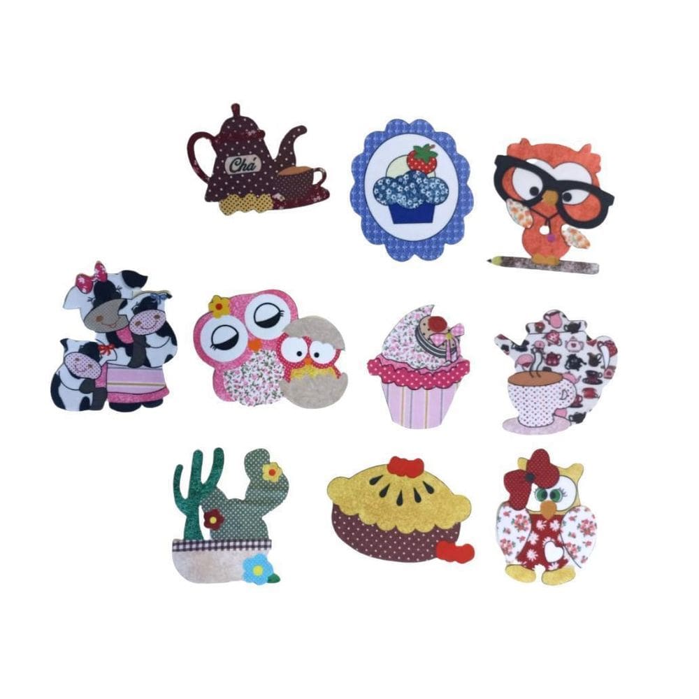 Apliques Patchwork Aplicação Para Pano De Prato -20 Unidades