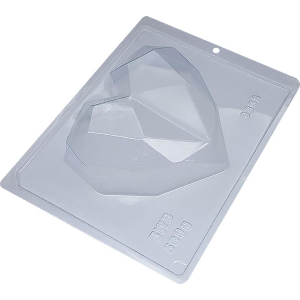 Forma De Silicone Coração Lapidado 500G Confeitaria Novidade