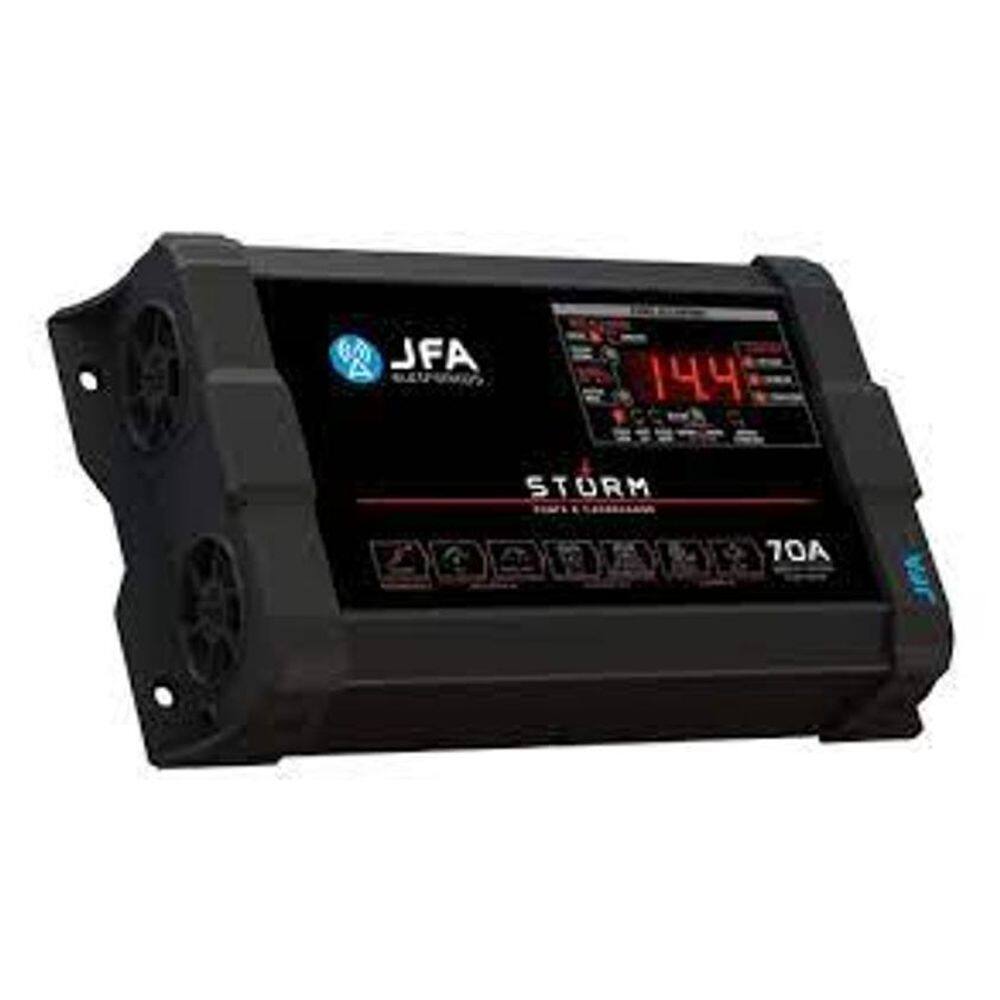 Fonte Carregador Jfa 70A Slim Bivolt Com Voltimetro Storm