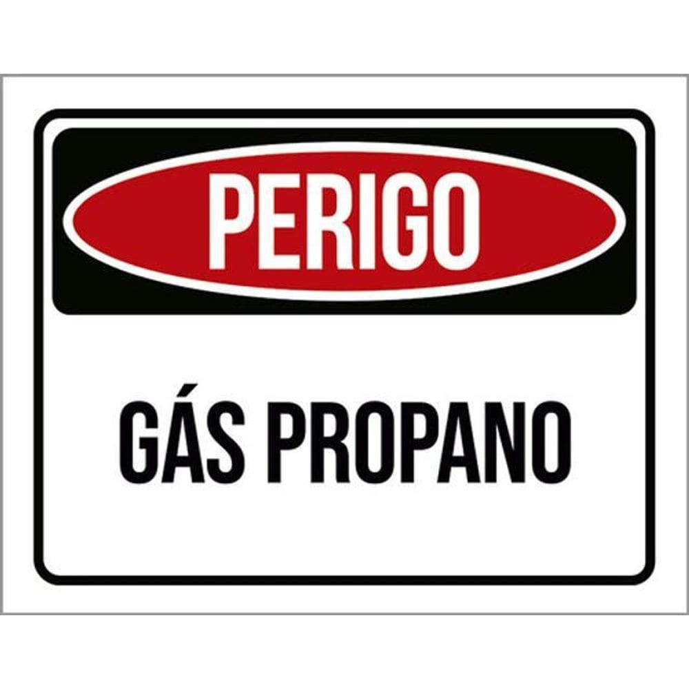 Kit 5 Placas Perigo Gás Propano 36X46