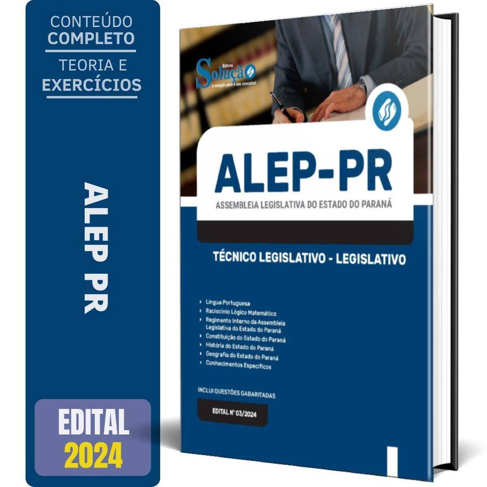 Apostila Concurso Alep Pr 2024 Técnico Legislativo