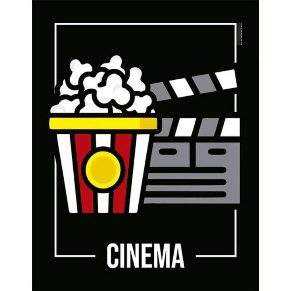 Kit 3 Placas Desenho - Cinema