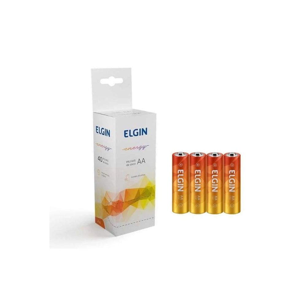 Pilha 2AA Elgin 1.5v - Caixa com 40 Unidades
