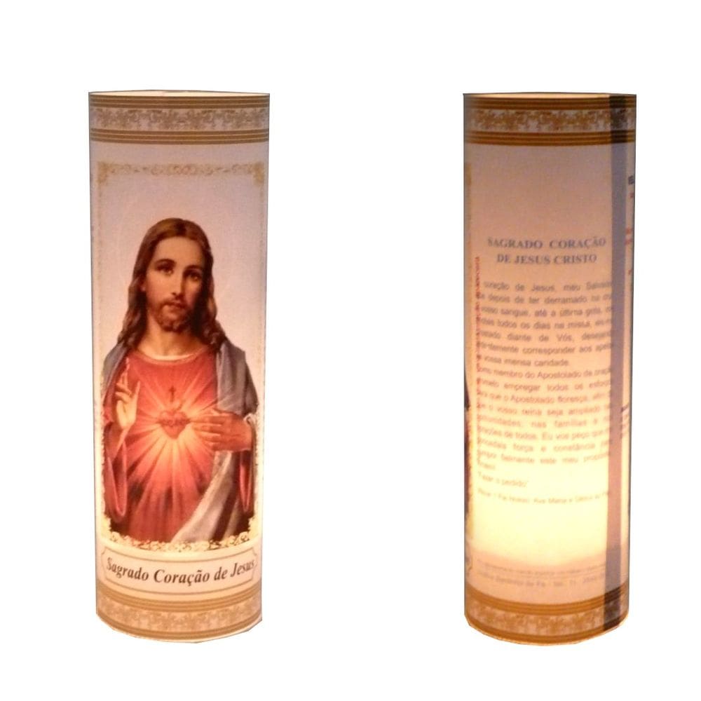 Kit Vela Votivas 7 Dias Oração Sagrado Coração De Jesus 3un