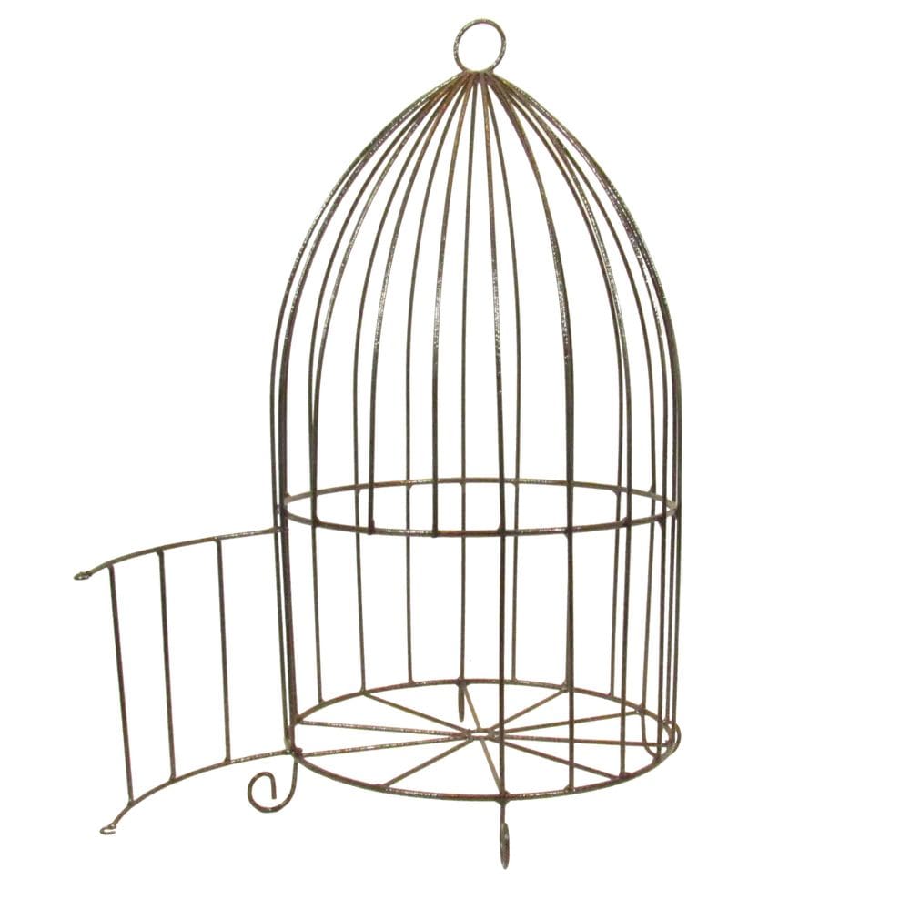 Gaiola 46 cm Lanterna Luminária Lustre Decoração Vela Ferro