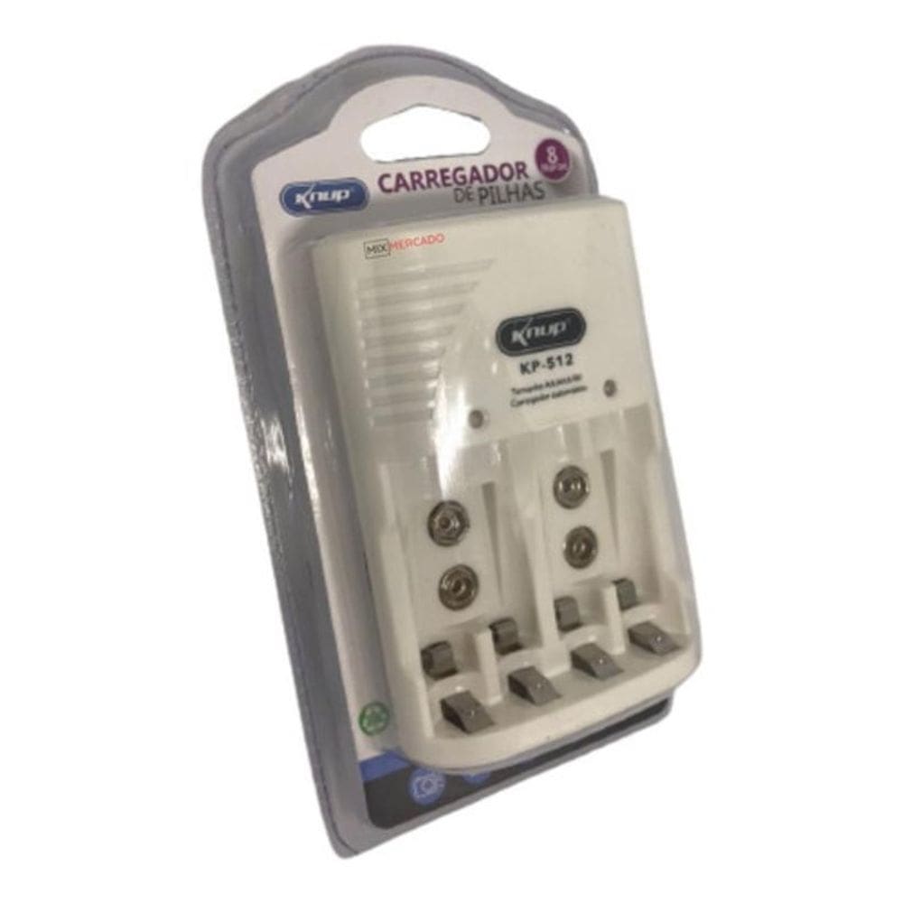 Carregador Bivolt Para Pilhas Recarregável Aa Aaa E 9V