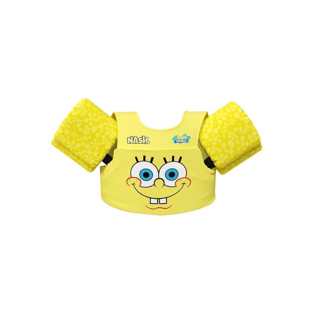 Boia Infantil Com Colete Salva Vidas Nash Bob Esponja