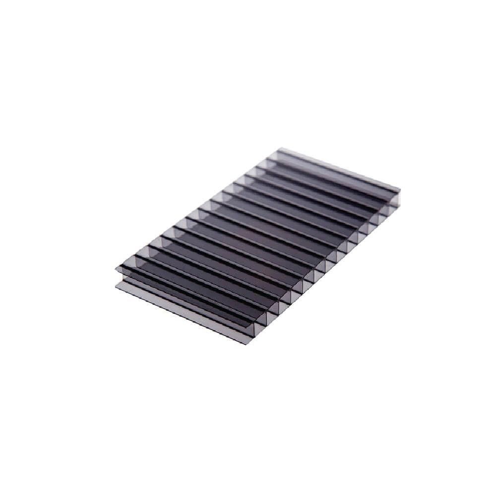 Chapa De Policarbonato Alveolar Fume 6mm 2,10m X 6,00m Polygal
