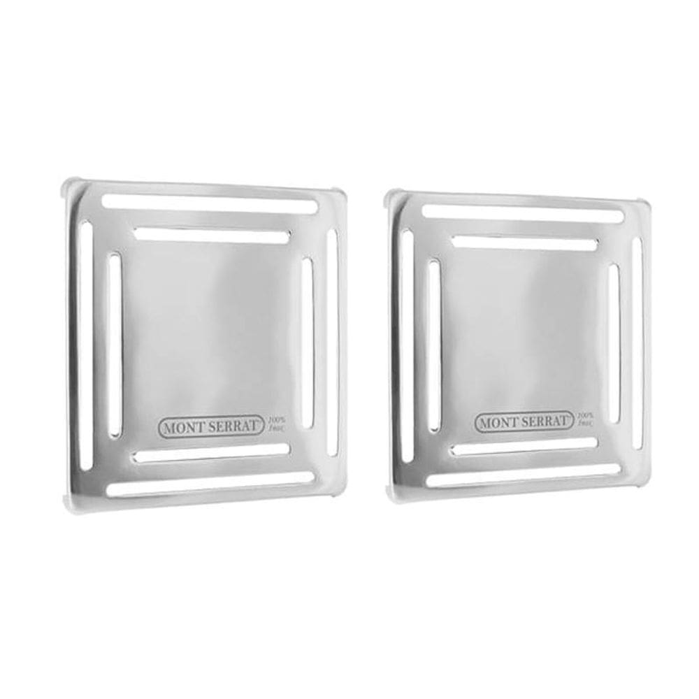 Kit 2 Dreno Inox Vazado 9M³ Quadrado Encaixe Tubo 50Mm