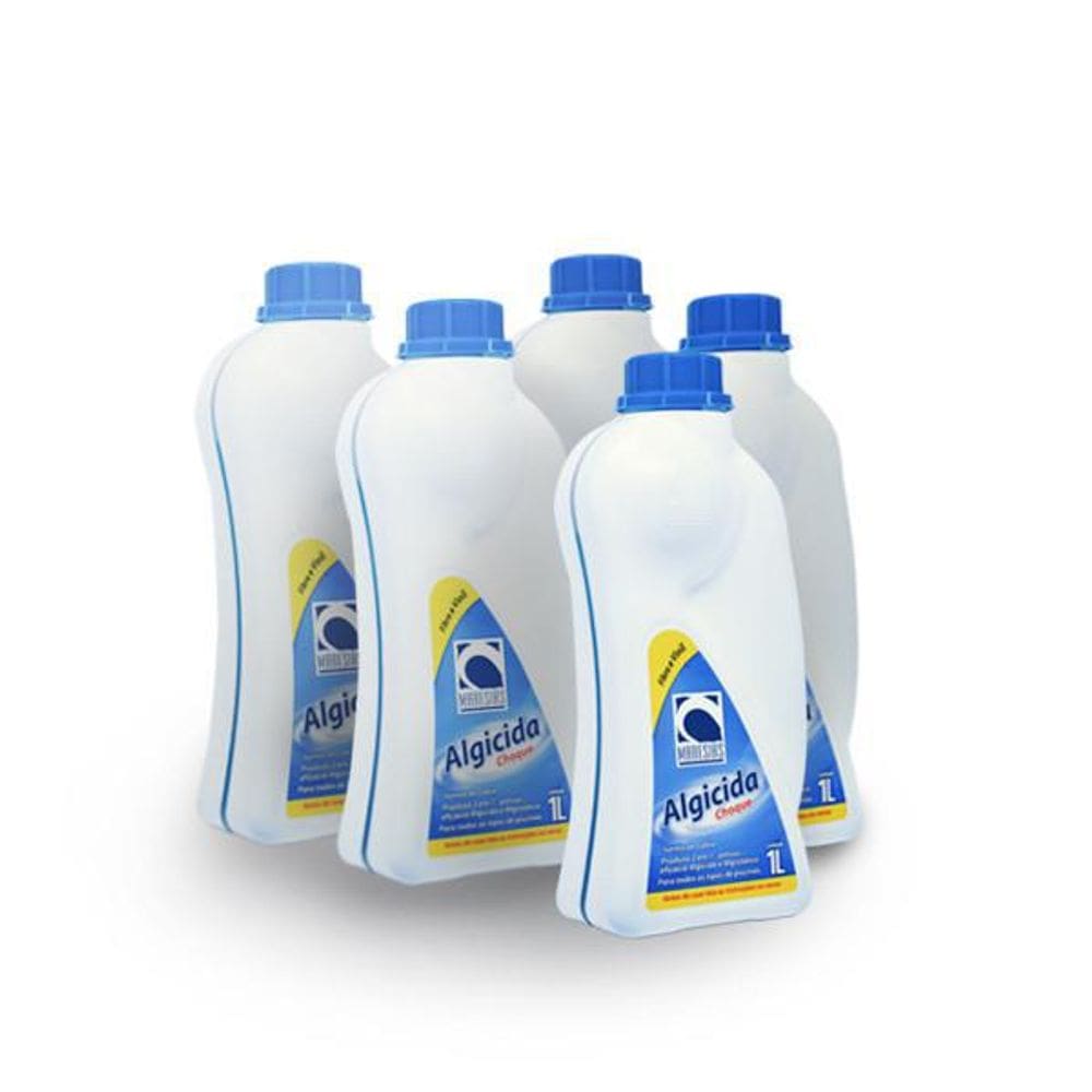 Algicida De Choque Elimina Algas Piscina Maresias 1L 5un