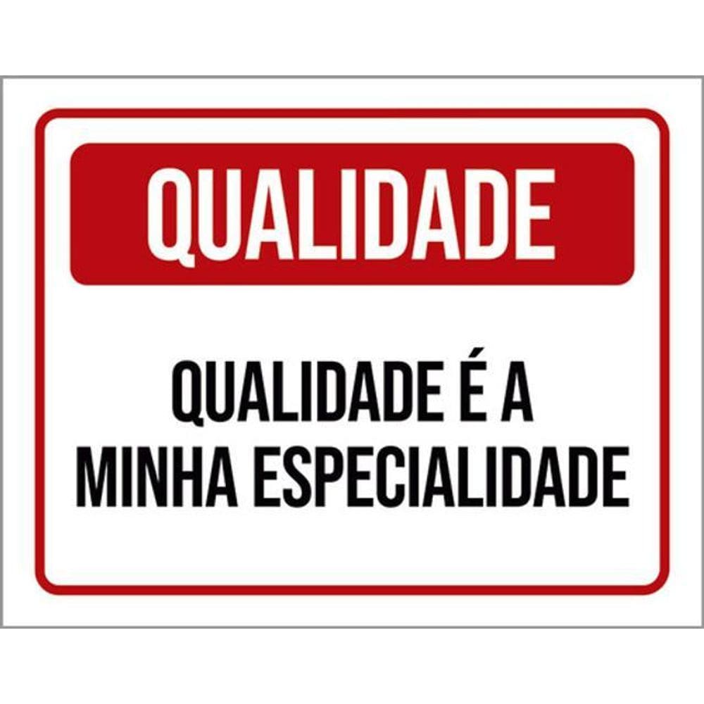 Kit 5 Placas Qualidade Minha Especialidade 36X46