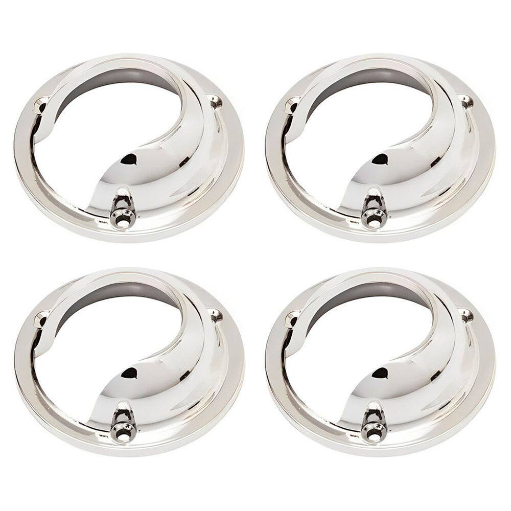 Kit 4 Suporte Cabideiro Guarda Roupa Armario Cromado Redondo