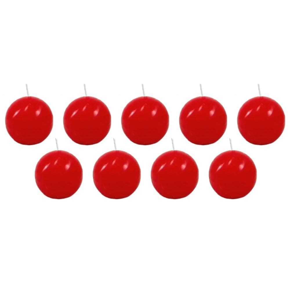 10 Vela Bolinha Vermelha 7 Horas Romântico Bola P Namorados