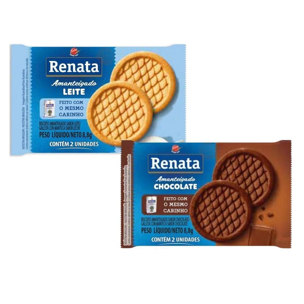 Combo Biscoito Amanteigado Renata - 140 Sachês | Crocante e Delicioso