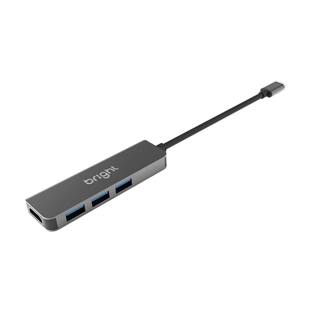 Hub Usb Bright Tipo C 3 Portas Usb 3.0 Hdmi 4K