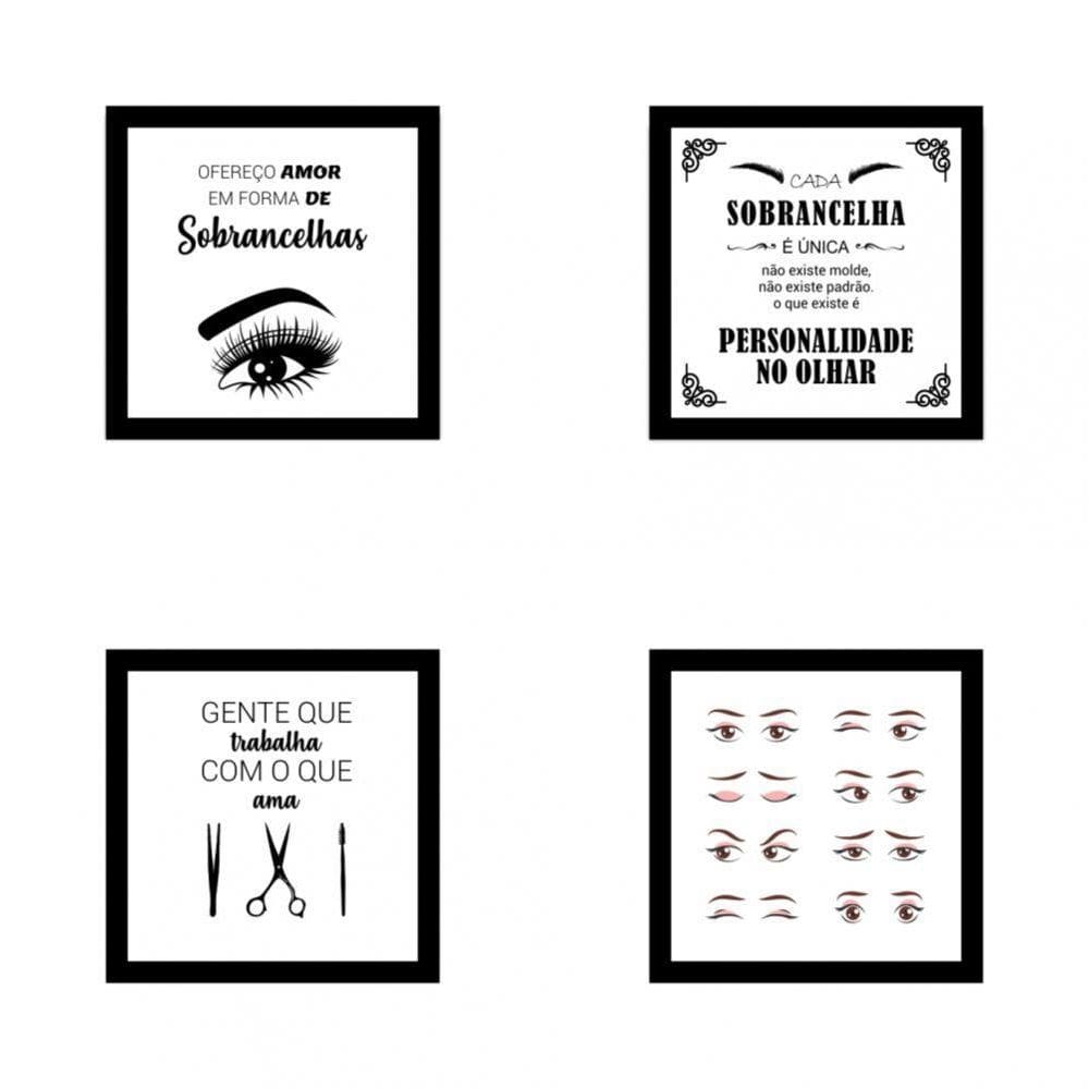 Kit 4 Quadros Decorativos Em Mdf Designer De Sobrancelhas 04