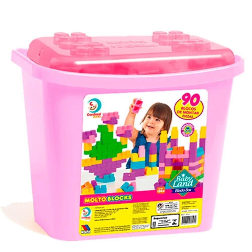 Caixa Montar Cardoso Toys 90 Blocos Divertidos
