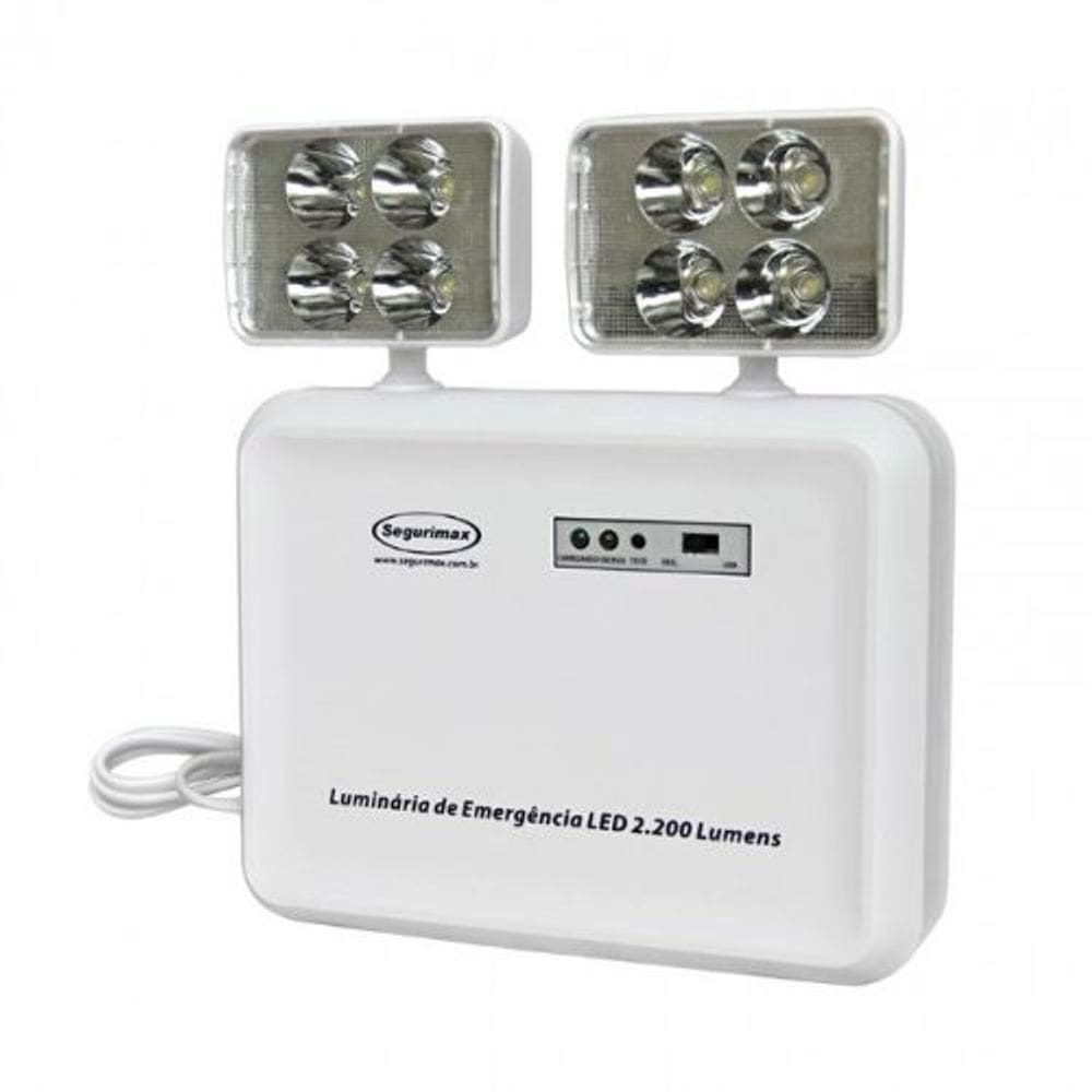 Luminária de Emergência LED 2200 Lumens - Segurimax - Bivolt