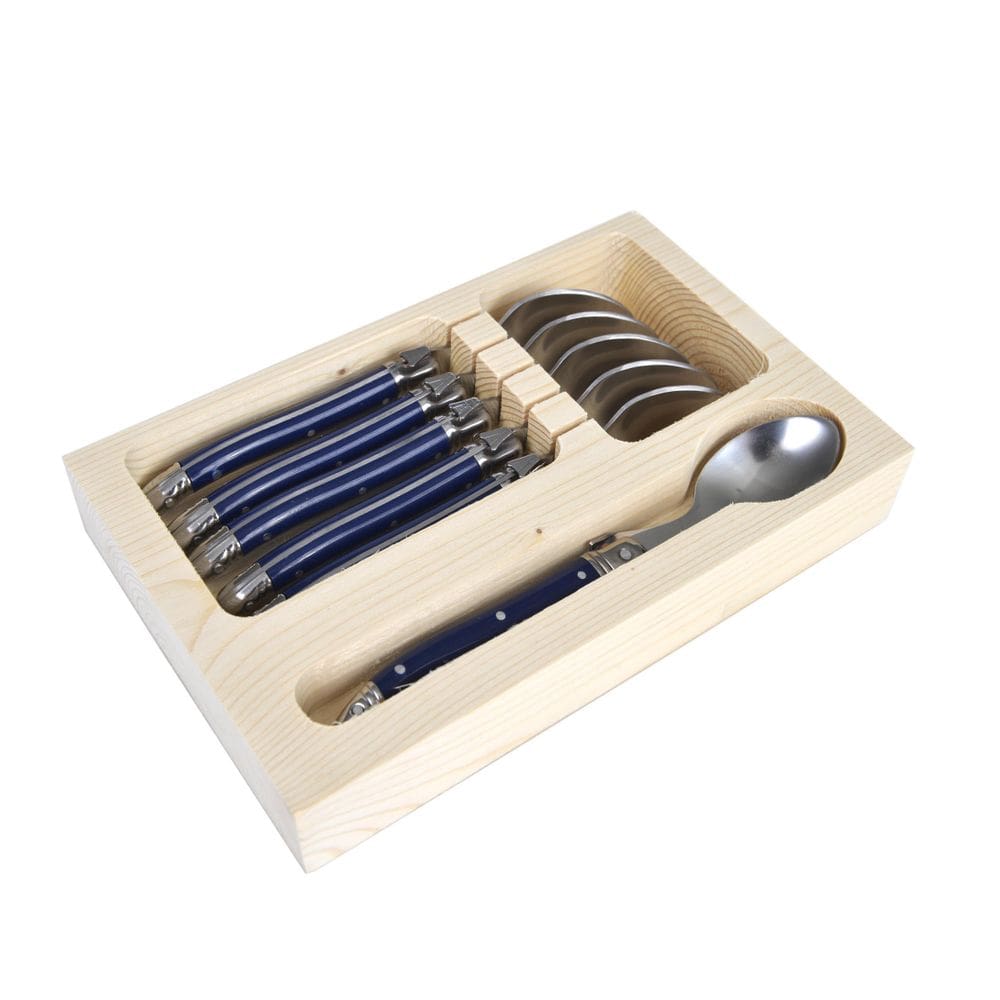 Conj De 6 Colheres Sobremesa Laguiole La Tour, Azul
