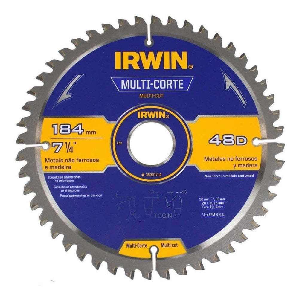 Disco Para Serra Circular Multicorte 48 Dentes Irwin