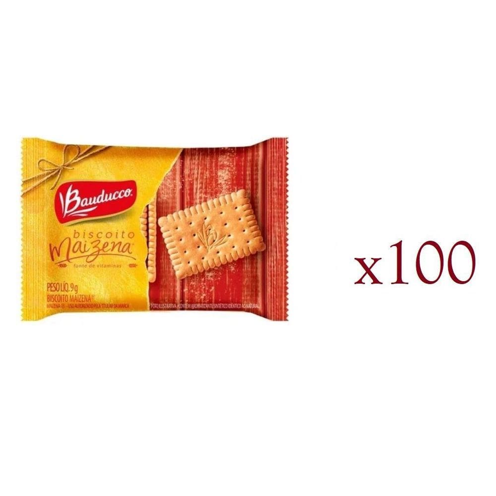 Biscoito Maizena Maisena Bauducco Em Sachê Bolacha 9G-120Un