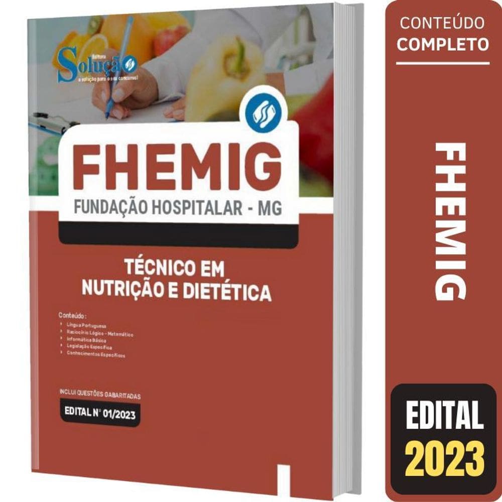 Apostila Fhemig - Técnico Em Nutrição E Dietética