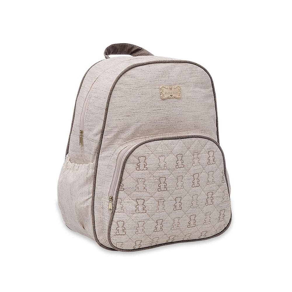 Mochila bebê maternidade bege
