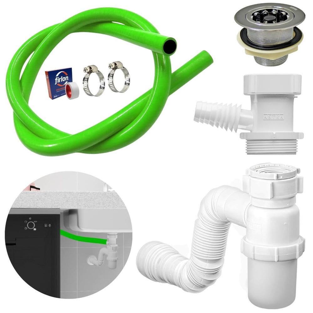 Adaptador Máquina De Lavar Louça + Mangueira + Válvula+Sifão