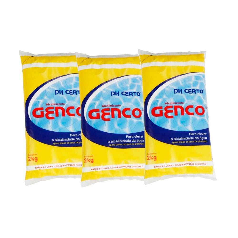 Kit 5 Elevador Alcalinidade Ph Certo 2kg Genco Para Piscinas Homologação: 23791207356