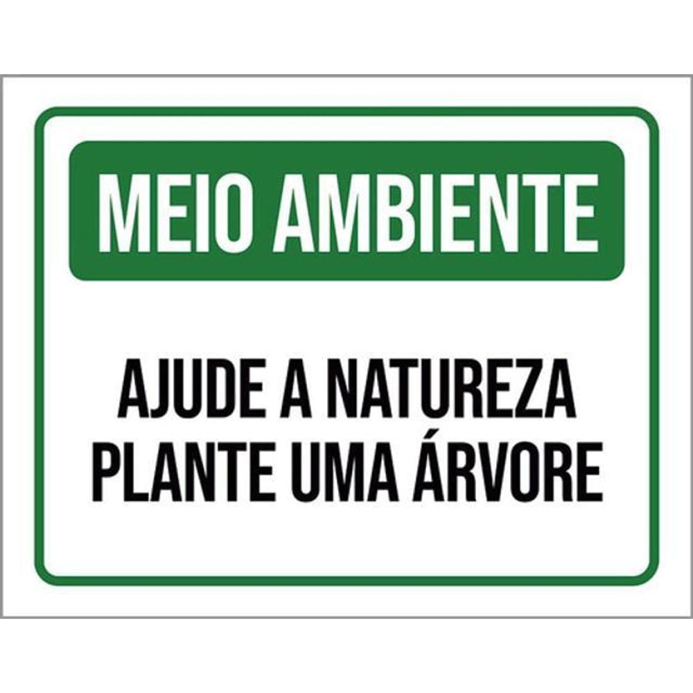 Kit 5 Placa Meio Ambiente Ajunatureza Plante Árvore36X46