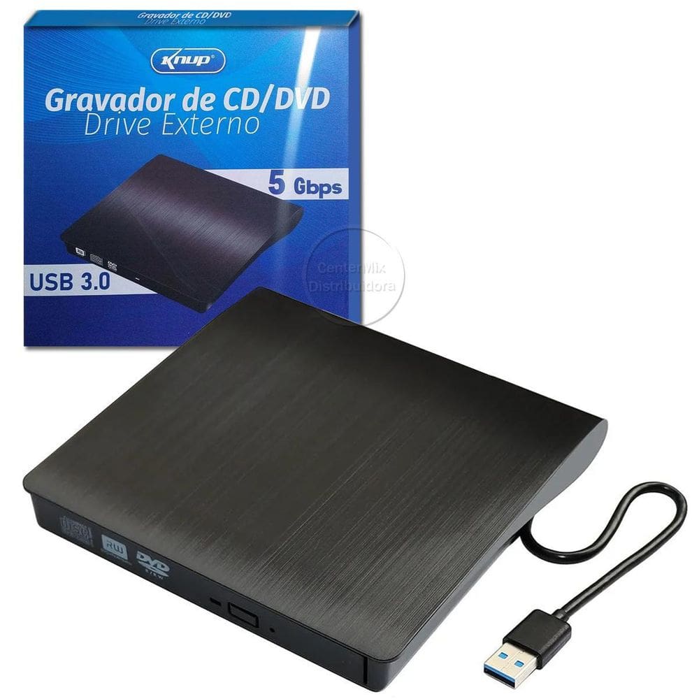 Drive Gravador Leitor Dvd Externo Usb 3.0 Portátil Pc Note