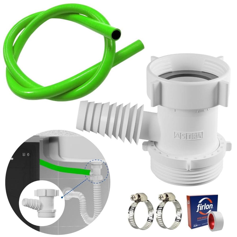 Adaptador Máquina De Lavar Louça + Mangueira + Abraçadeira