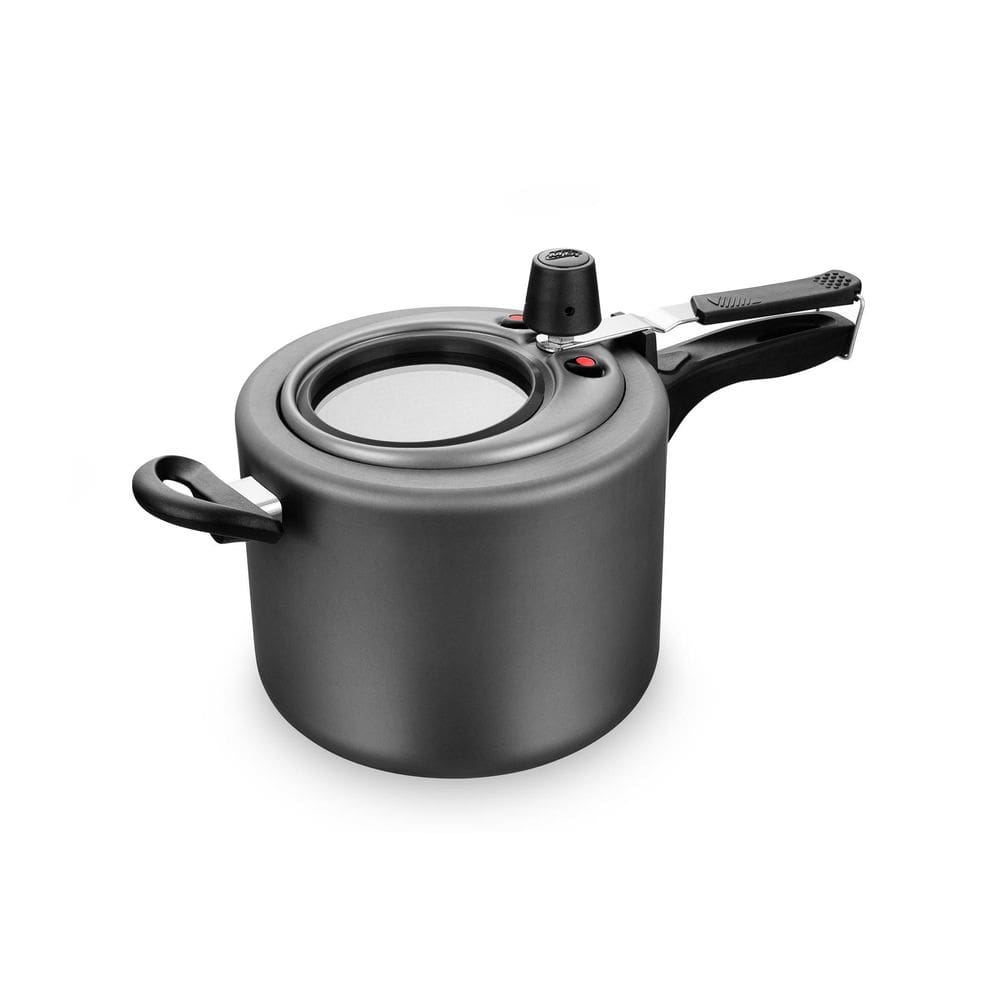 Panela De Pressão 4,5 L Mta Grafite Antiaderente Com Visor