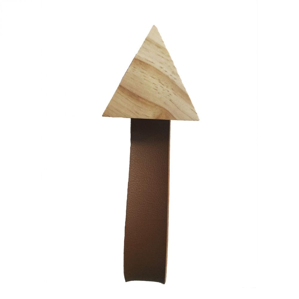 Gancho Pinus Triângulo Com Courino Caramelo