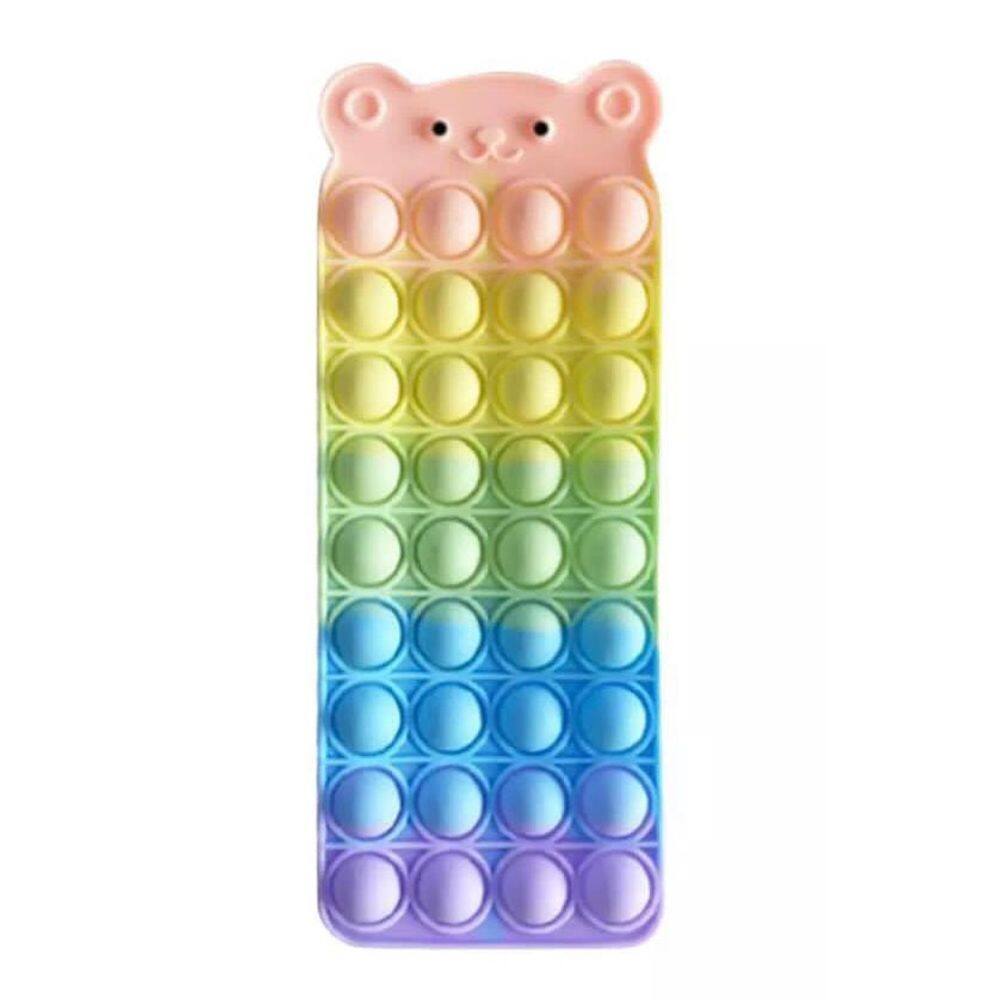 Estojo Ursinho Chiclete Pop It Fidget Toy Bublle Exclusivo