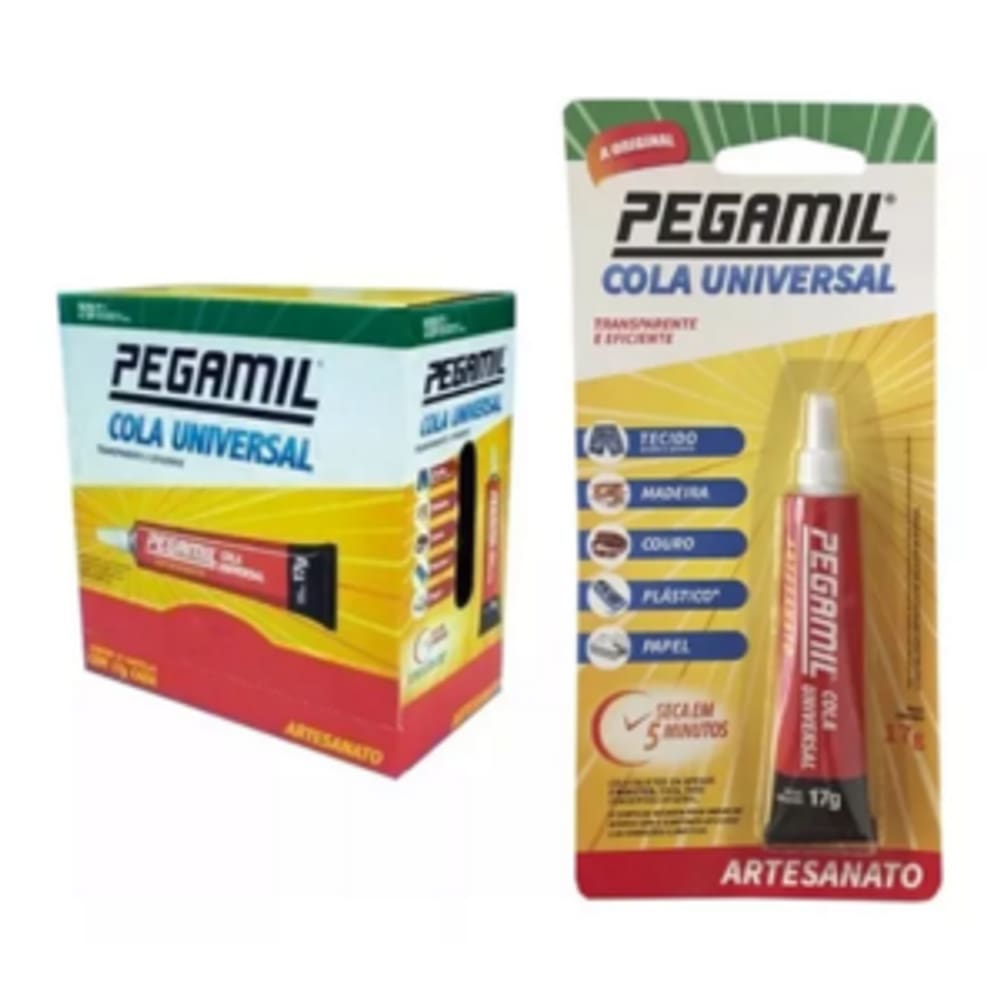 Kit Cola Universal para Artesanato Pegamil 17g c/ 12un