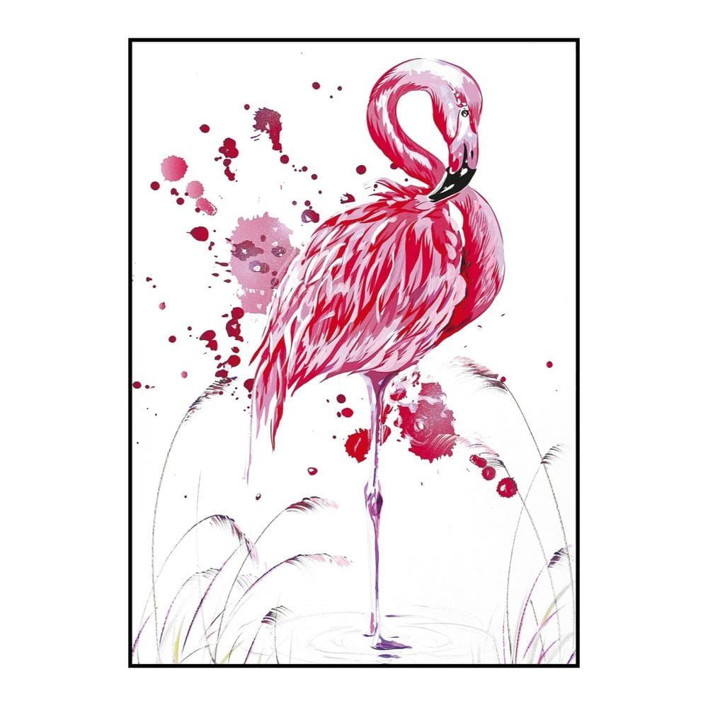 Quadro Decorativo Barcelona Flamingo 50X70 Cm