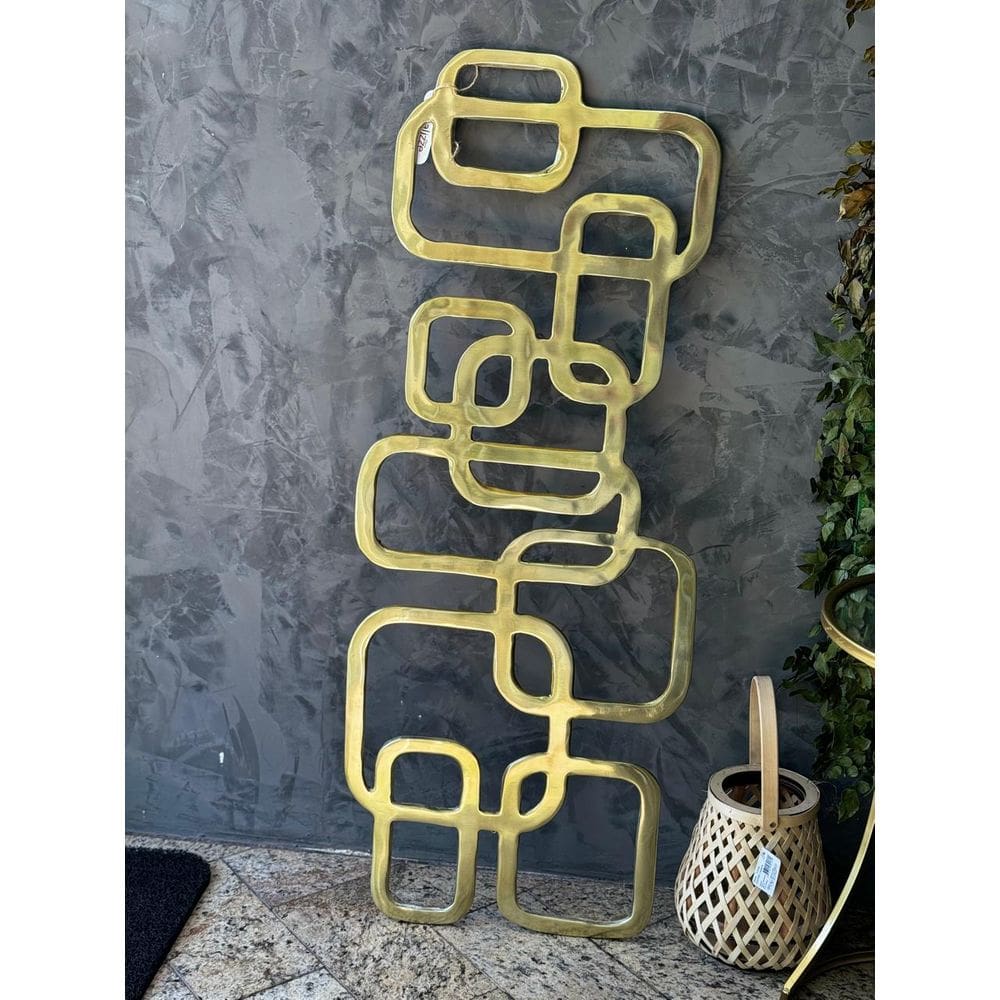 Esc Abstrata Lego Dourada 107X42