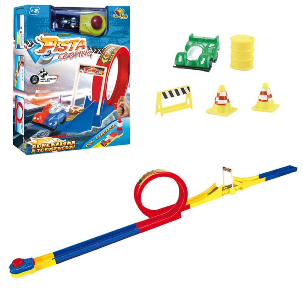 Brinquedo Infantil Pista Looping Com Lançador Pequeno