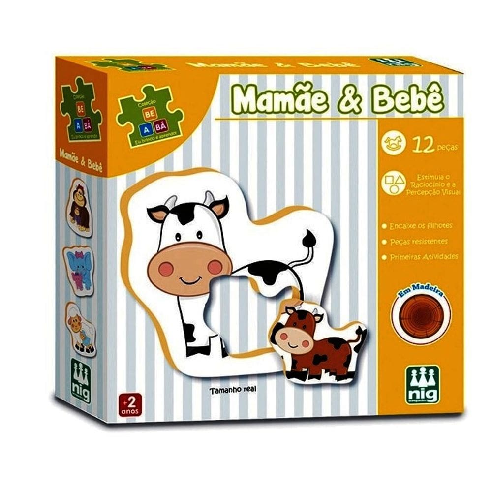 Mamãe E Bebe Jogo De Encaixa Filhotes Nig