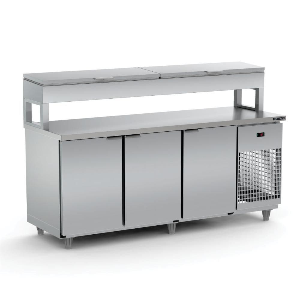 Balcão de Serviço Refrigerado Condimentador Para Cozinha Industrial 2,00m Bsrc 2000 220v - Refrimate