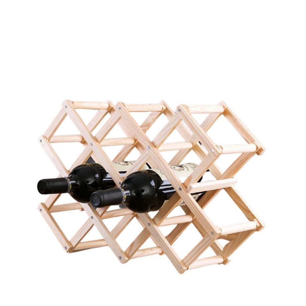 Suporte Vinhos Retrátil Madeira Ecológica 8 Garrafas